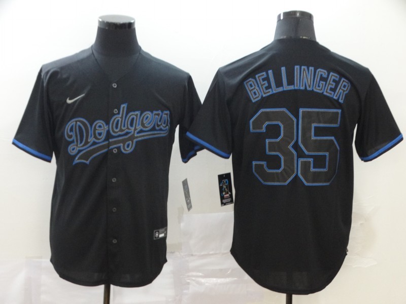 Men's Los Angeles Dodgers Cody Bellinger #35 Black Jersey